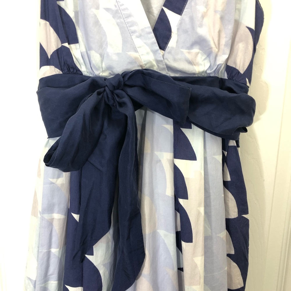 SOLD Maeve Anthropologie Blue Waves Dress - Picture 3 of 8